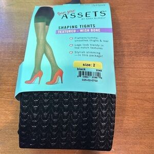 SPANX ASSETS WOMEN’S WISHBINE TIGHTS BLACK SIZE 2 medium new with tags